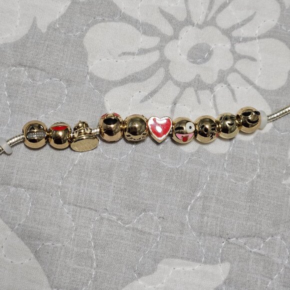 Emojems 3d Charm Gold/Silver Bracelet - Picture 4 of 6